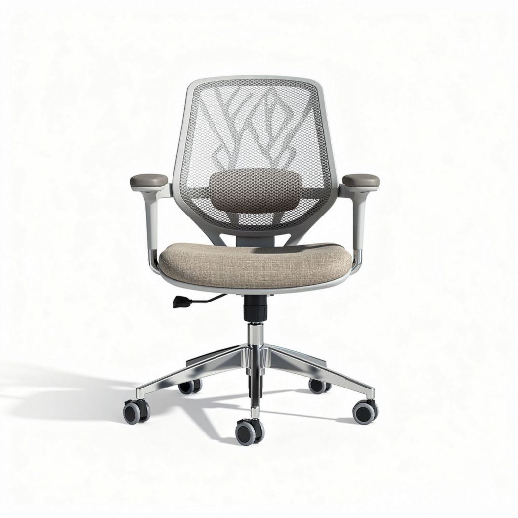 Mesh bureaustoel met stoffen zitting en verstelbare hoogte 50 x 60 x 95cm
